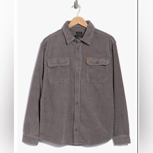 Buffalo David Bitton Gray Casual corduroy Button Down Shirt Shacket